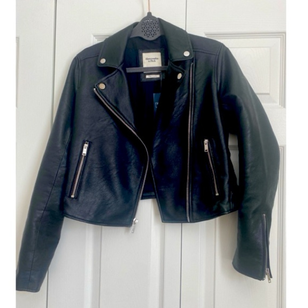 NWT Abercrombie & Fitch Vegan Leather Moto Jacket